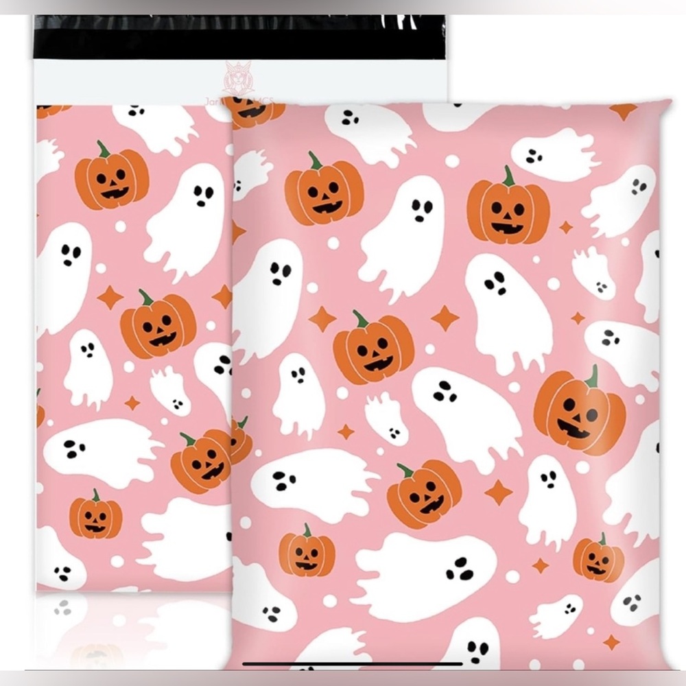 10 Ghost & Pumpkin Poly Mailers